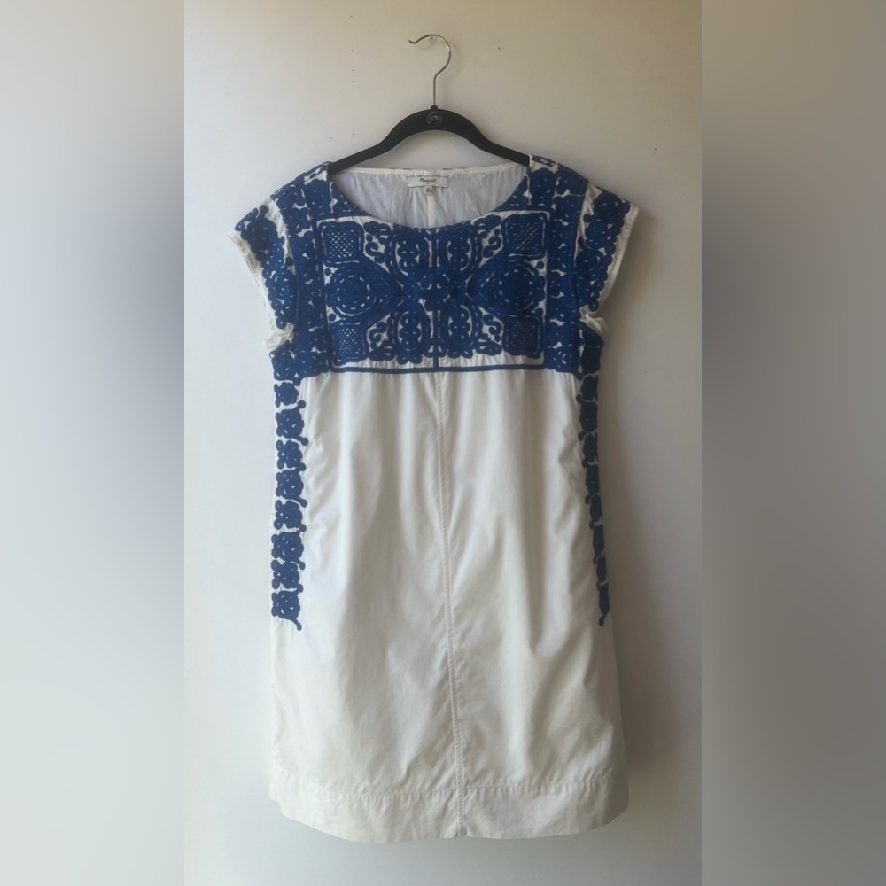 Madewell Casita Embroidered Shift Dress Medium